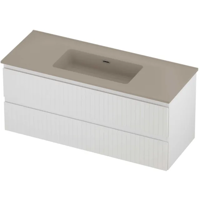 Proline Tribute Badmeubelset Porselein Elegant 120x46x54 cm Mat Crème Cotton Mat Wit
