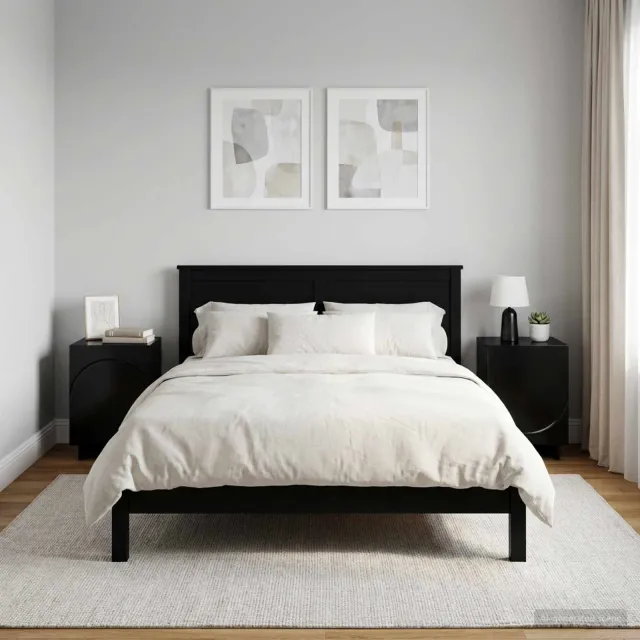 vidaXL Nachtkastje 2 st Zwart 33,5 x 34,5 x 50 cm Bewerkt hout