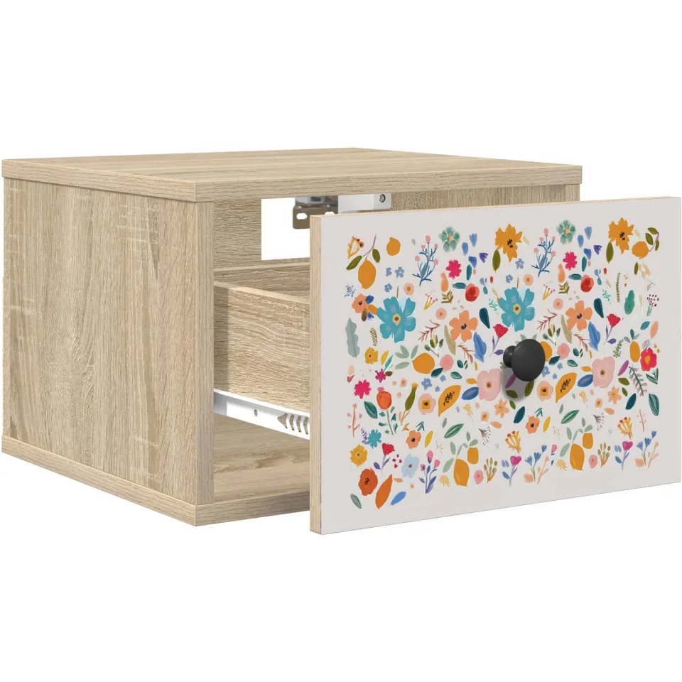 vidaXL Wandkastje MAINZ Sonoma Eiken 36 x 33 x 25 cm Bewerkt hout Bruin