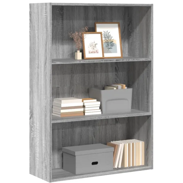 vidaXL Boekenkast 80x30x114 cm bewerkt hout grijs sonoma eikenkleurig