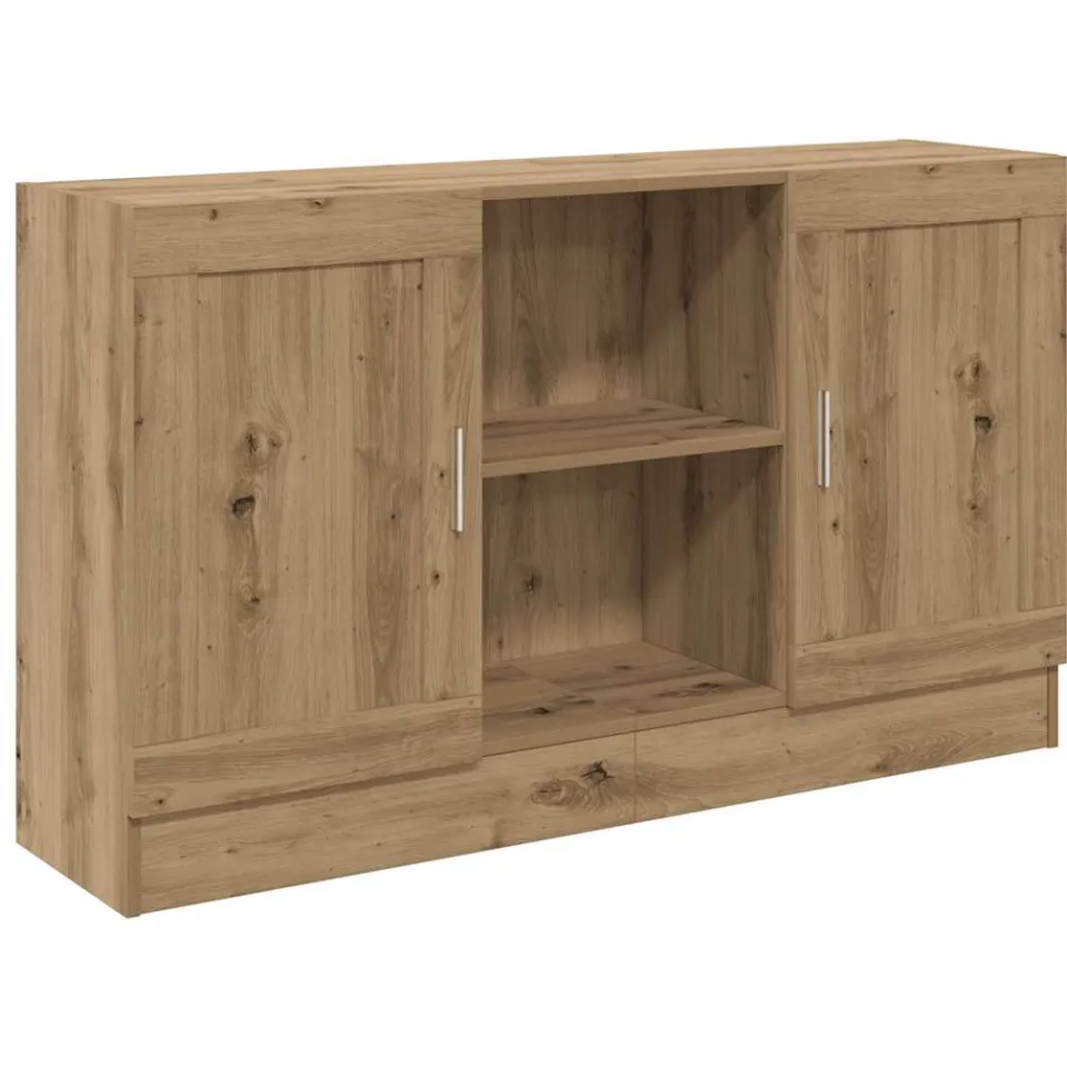 vidaXL Dressoir 120x30,5x70 cm bewerkt hout artisanaal eikenkleurig, foto 3