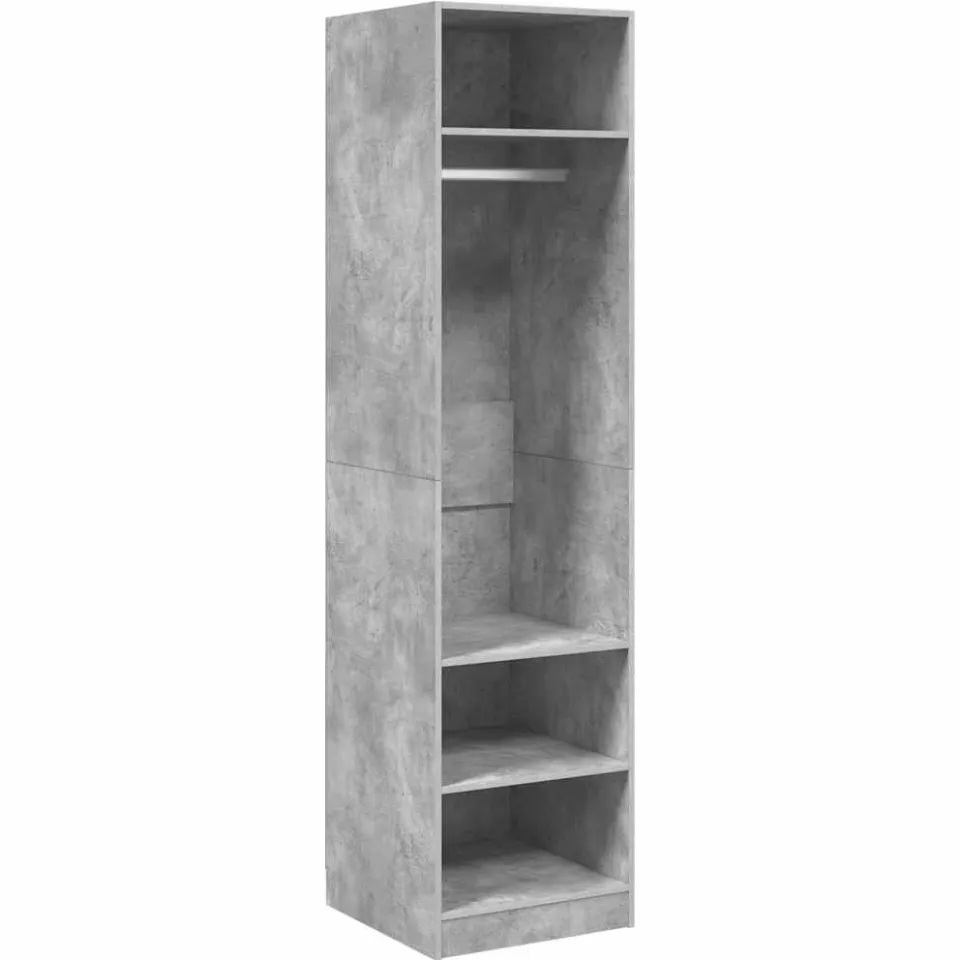 vidaXL Kledingkast 50x50x200 cm bewerkt hout betongrijs