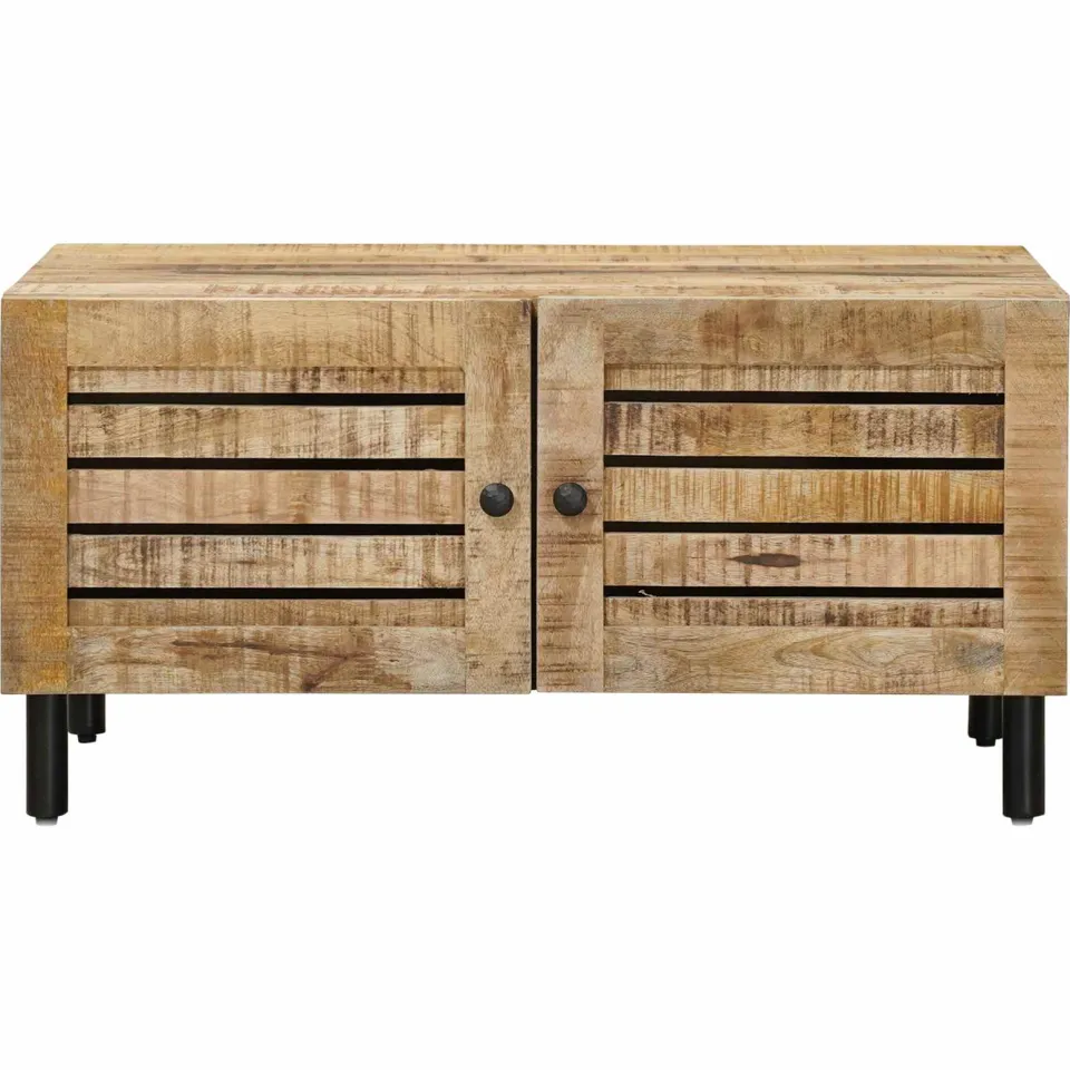 vidaXL Salontafel Naturel 80 x 50 x 40 cm Massief Mango Hout, foto 4