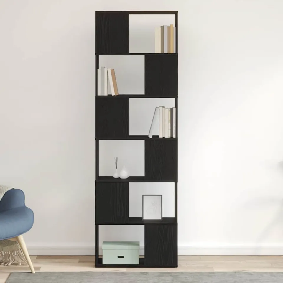 vidaXL Boekenkast/kamerscherm 60x24x186 cm zwart eikenkleurig, foto 3