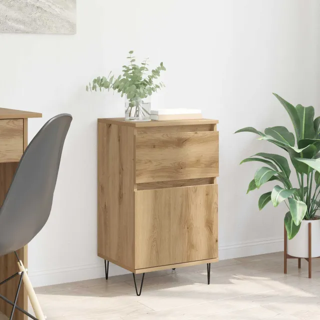 vidaXL Dressoir artisanaal eikenkleurig 35 x 40 x 70 cm Bewerkt hout Bruin
