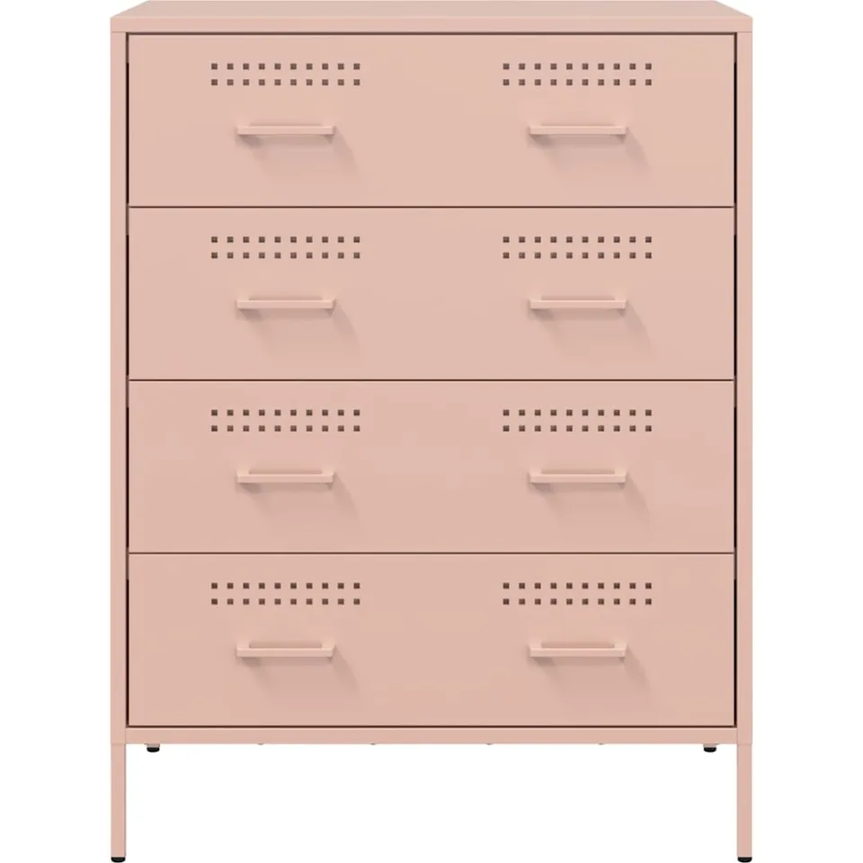 vidaXL Dressoir 68x39x89 cm staal roze, foto 4