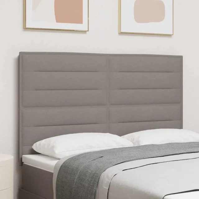 vidaXL LED Hoofdbord Taupe Stof