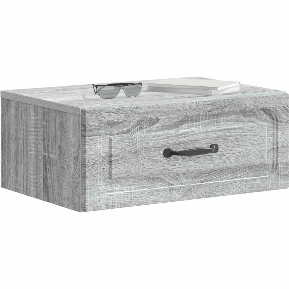 vidaXL Wandbeugel Bedkast 2 st Grijs sonoma 49 x 34,5 x 20 cm