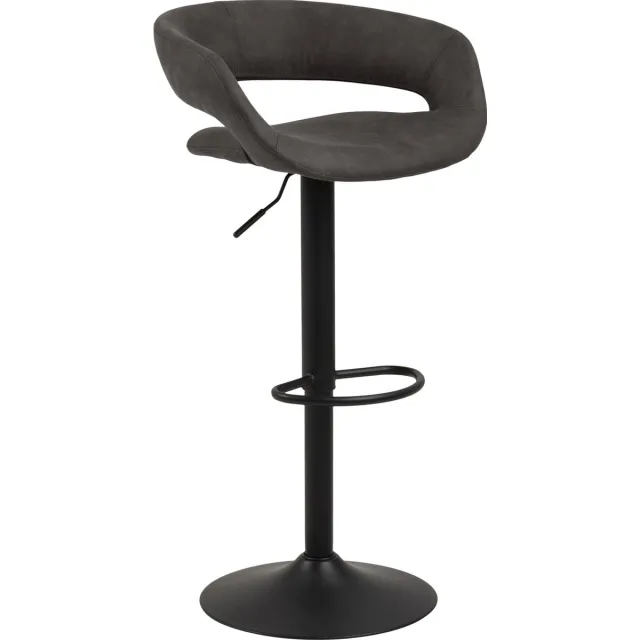 Bendt Barkruk 'Pia' (zithoogte 59-80cm), kleur Antraciet Grijs