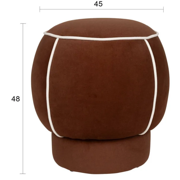 Housecraft Living Marina Poef Rond 45 cm Rood, foto 4