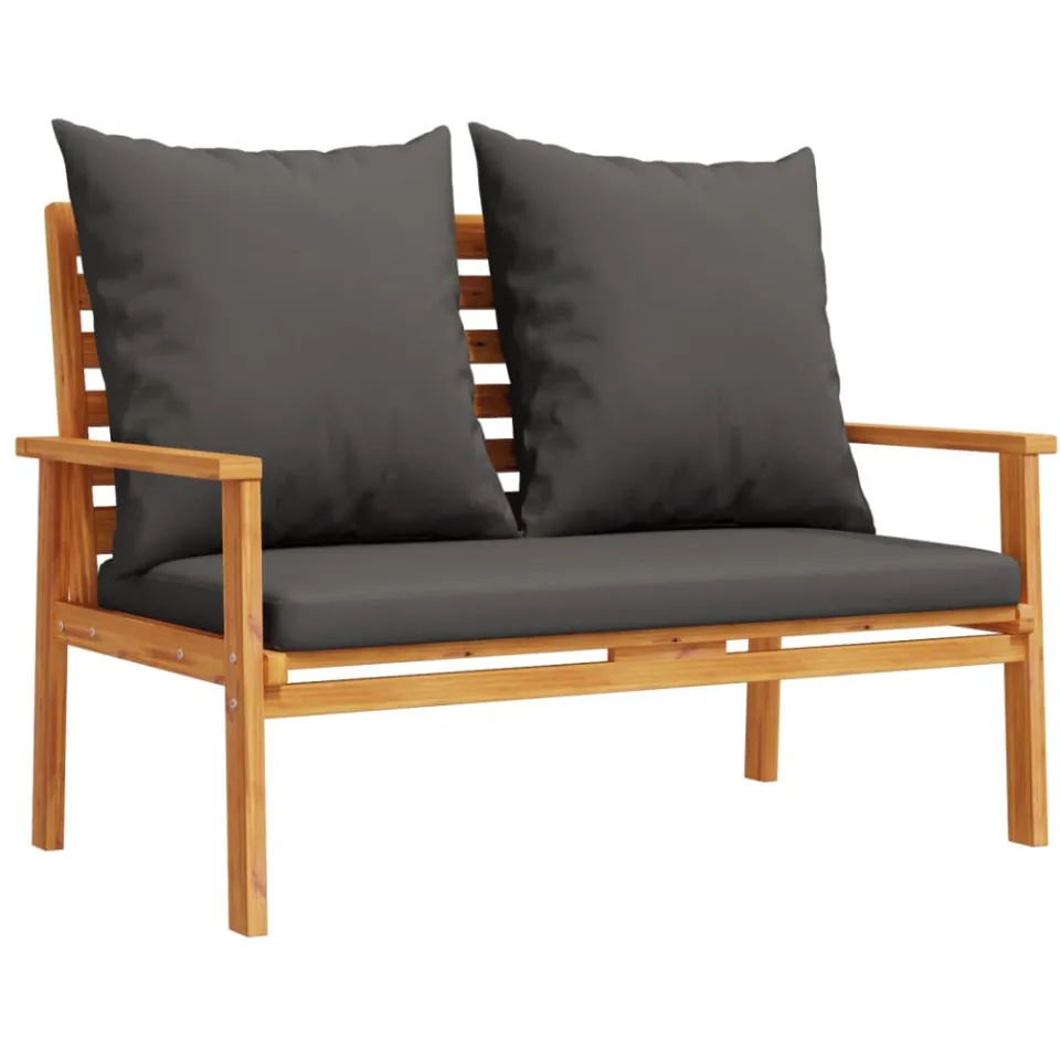 vidaXL 3-delige Loungeset met kussens massief acaciahout bruin, foto 4