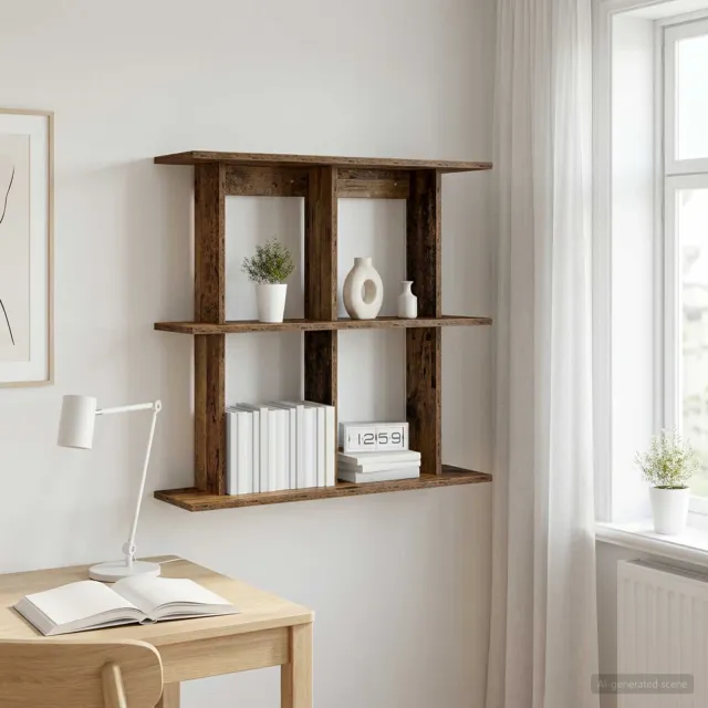 vidaXL Wandplank Oud hout 80 x 20 x 75 cm Bruin