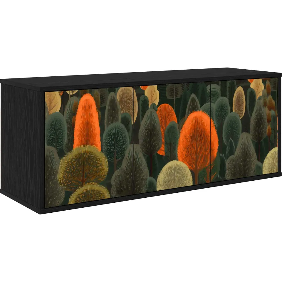 vidaXL Wandgemonteerd tv-meubel ZAANDAM 102 x 33 x 40 cm Zwart eiken, foto 3