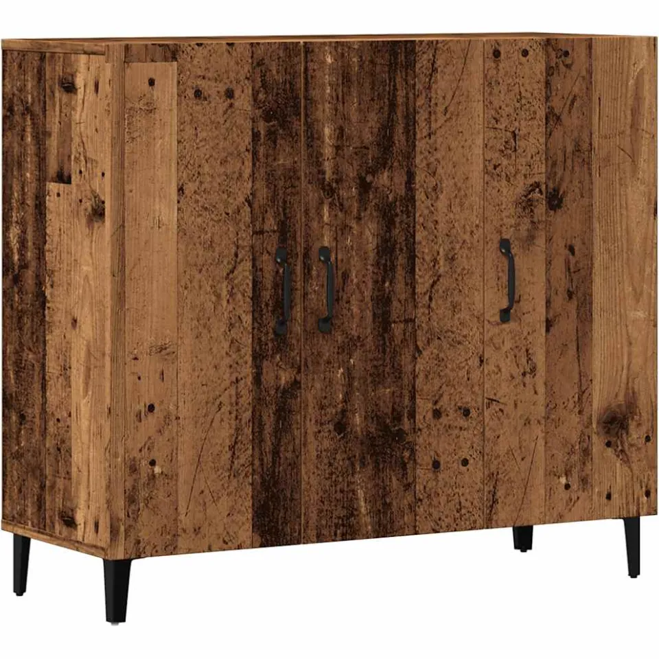 vidaXL Dressoir 90x34x80 cm bewerkt hout oud houtkleurig bruin