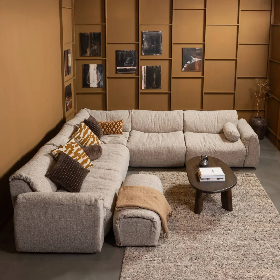 WOOOD Roundly Salontafel - Mangohout - Walnoot - 40x110x60, foto 4