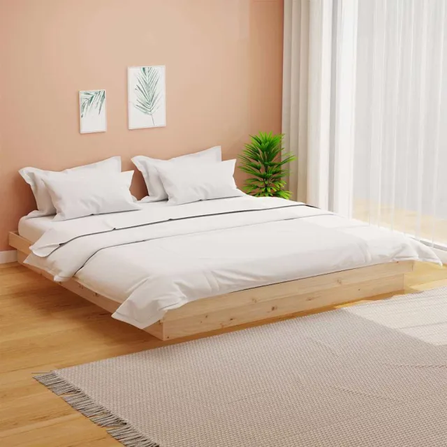 vidaXL Bedframe zonder matras massief hout 160x200 cm bruin