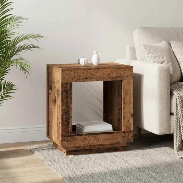 vidaXL Bijzettafel Oud hout 60 x 40 x 65 cm Bewerkt hout Bruin