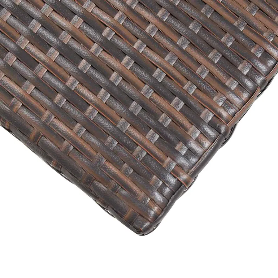 vidaXL Theetafel 50x50x47 cm poly rattan bruin, foto 4