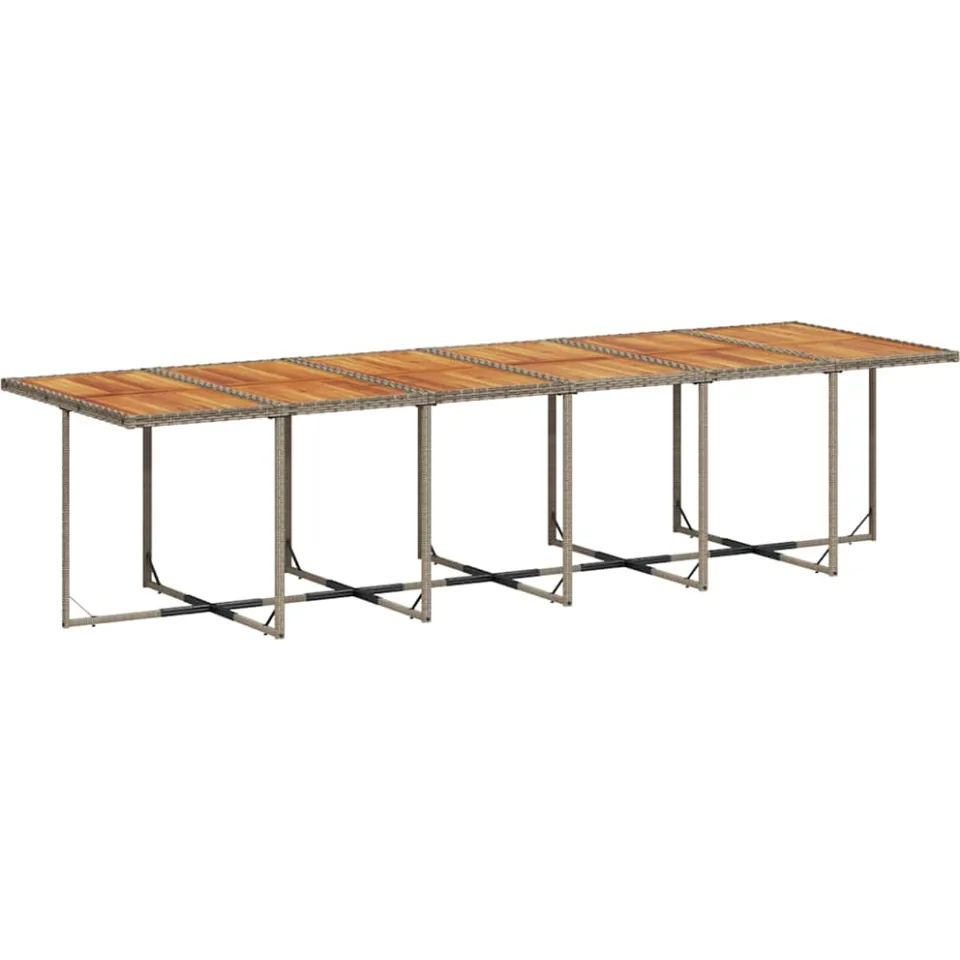 vidaXL 17-delige Tuinset met kussens poly rattan grijs, foto 4