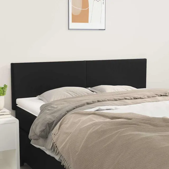 vidaXL Hoofdborden 144x5x78/88 cm kunstleer zwart