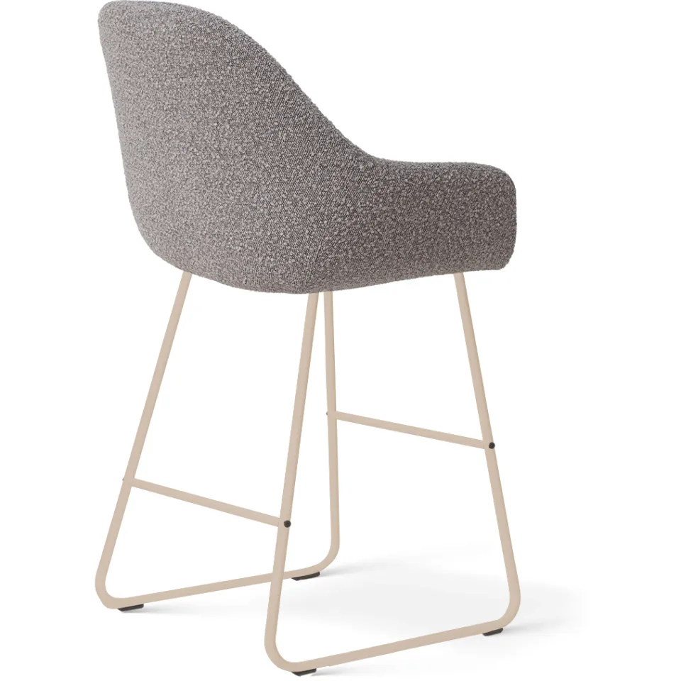 Nolon Nino-Mae barkruk bouclé taupe - beige onderstel - 65 cm, foto 3