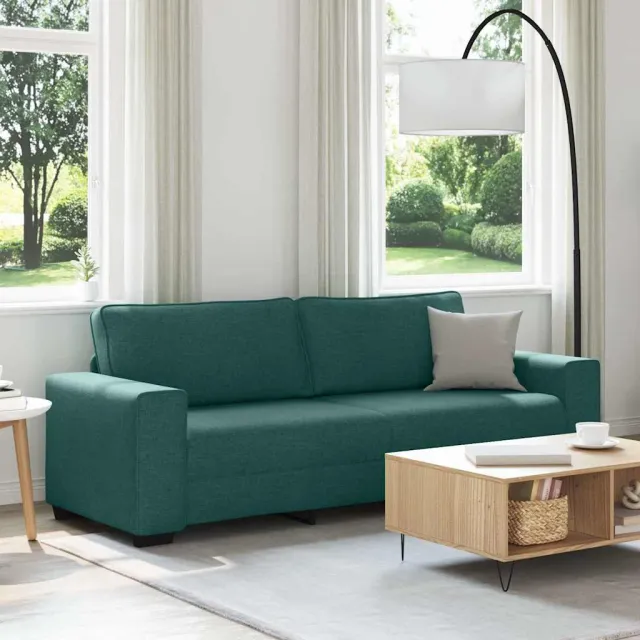 vidaXL 3-zitsbank donkergroen 220x77x82 cm stof