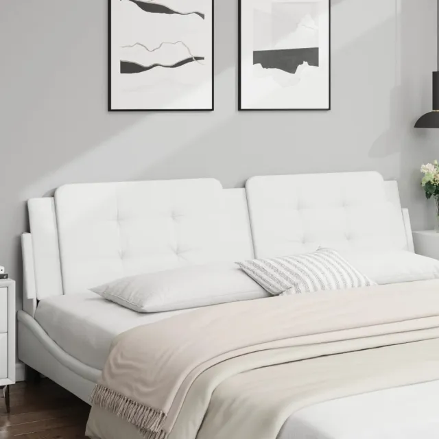 vidaXL Hoofdbordkussen "Zadar" 193 cm kunstleer wit
