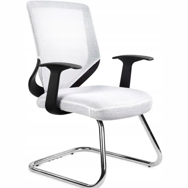 Unique Mobi Skid Conferentiestoel Wit - Ergonomisch en Ademend