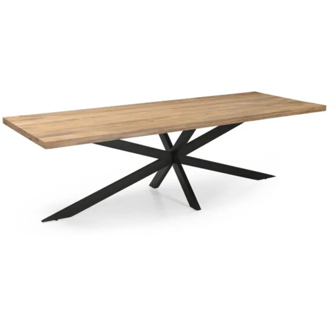 Meubelplaats Eettafel Colin Mangohout Rechthoek 5 cm Dik – 270x100x75 cm Naturel
