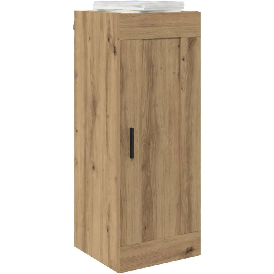 vidaXL Wandkast Artisan Eiken 34,5 x 34 x 90 cm Bewerkt hout Bruin