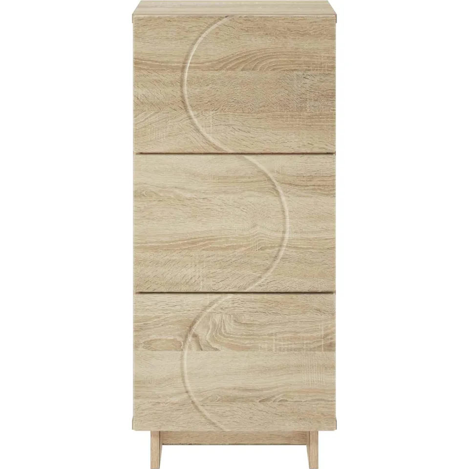 vidaXL Dressoir Sonoma Eiken 33.5 x 34.5 x 75 cm Bewerkt hout, foto 4