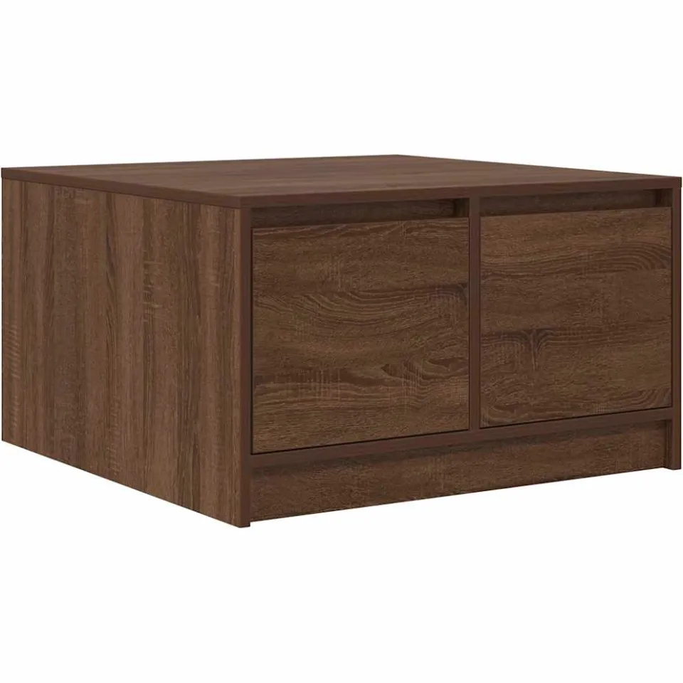 vidaXL Salontafel met lades 70,5x70x40 cm bruin eikenkleurig