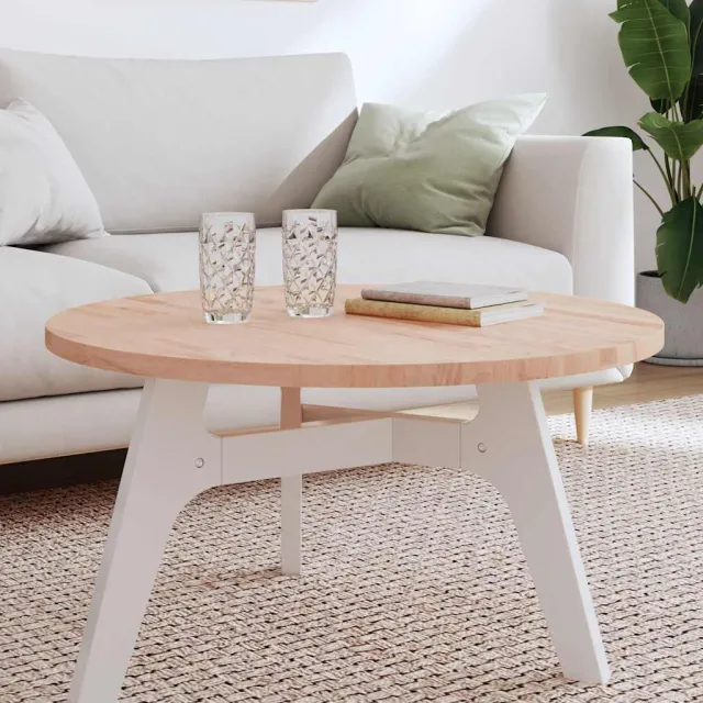 vidaXL Tafelblad rond Ø80x2,5 cm massief beukenhout bruin, foto 2