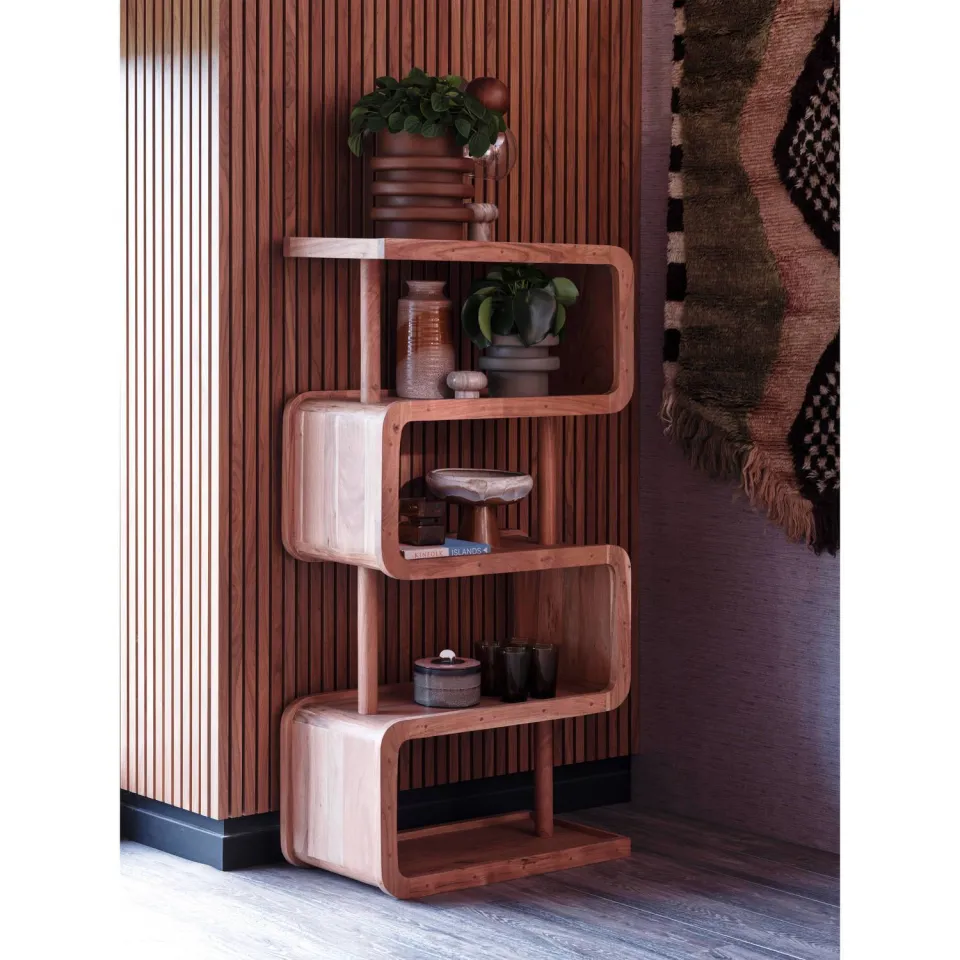 WOOOD Rattle open kast naturel, foto 3