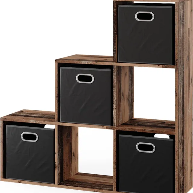 Vicco Traprek – 107.2 x 107.8 cm met 4 vouwboxen Antiek hout