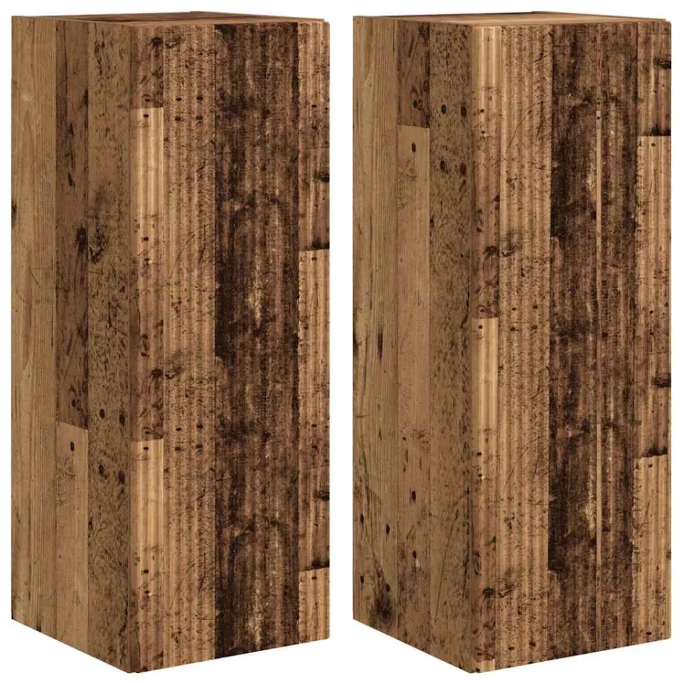 vidaXL TV Wandkast 2 st Oud Hout Bewerkt hout bruin, foto 3