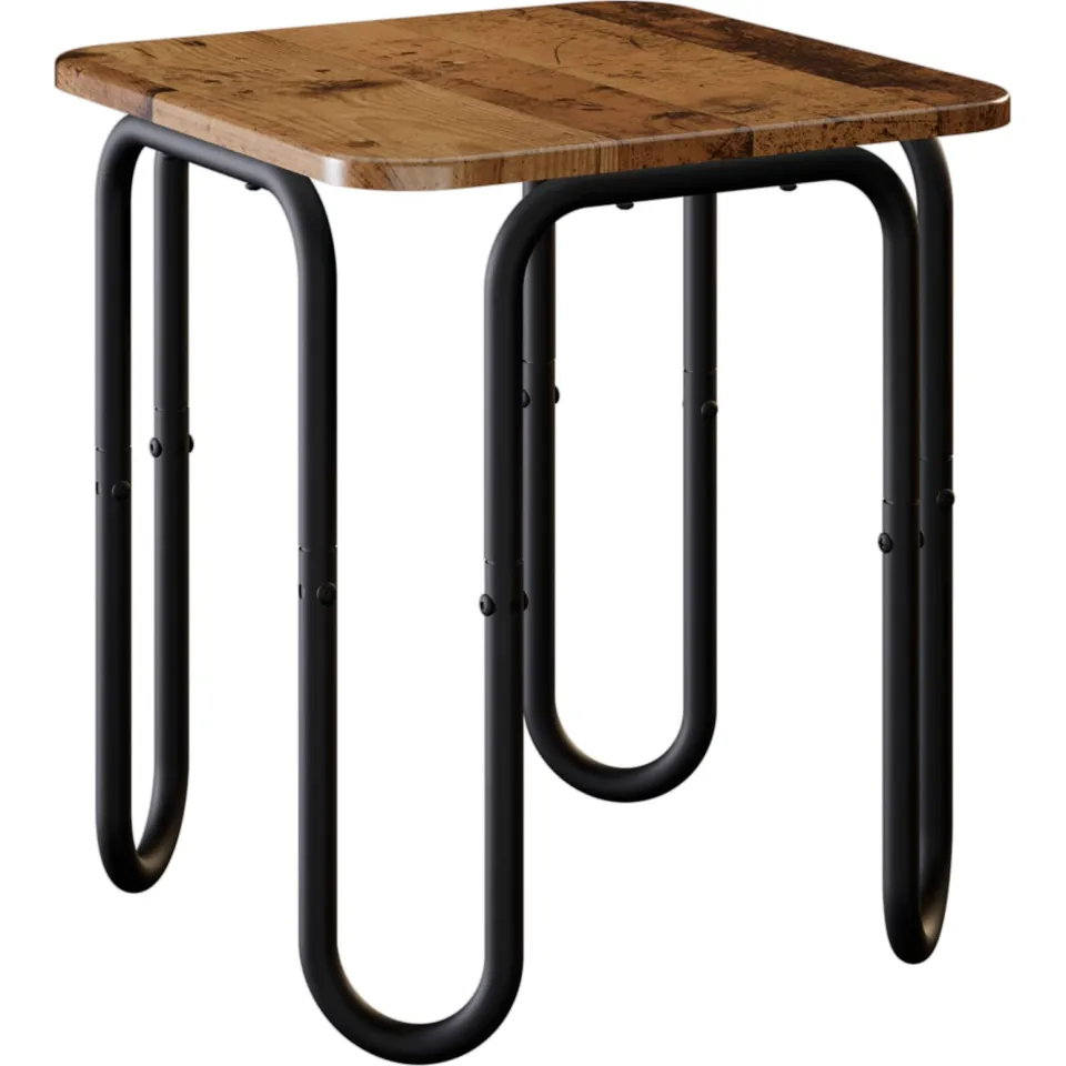 vidaXL Salontafel Oud hout 40 x 40 x 45 cm Bewerkt hout bruin, foto 3