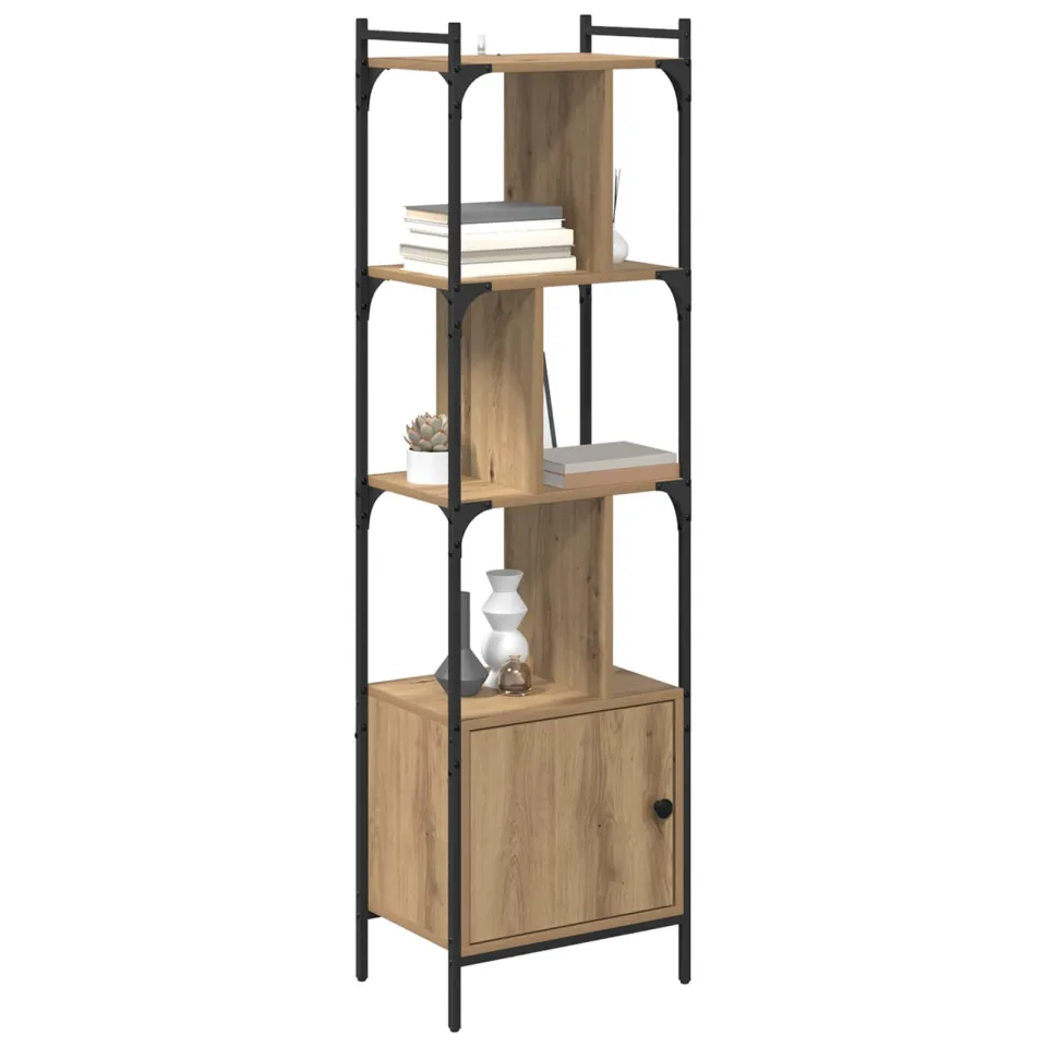 vidaXL Boekenkast 6-laags 44,5 x 30 x 154,5 cm Bewerkt hout Bruin