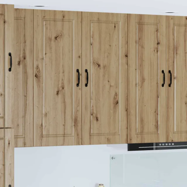 vidaXL Wandkast PORTO Artisanaal eiken 40 x 31 x 100 cm Bewerkt hout Bruin