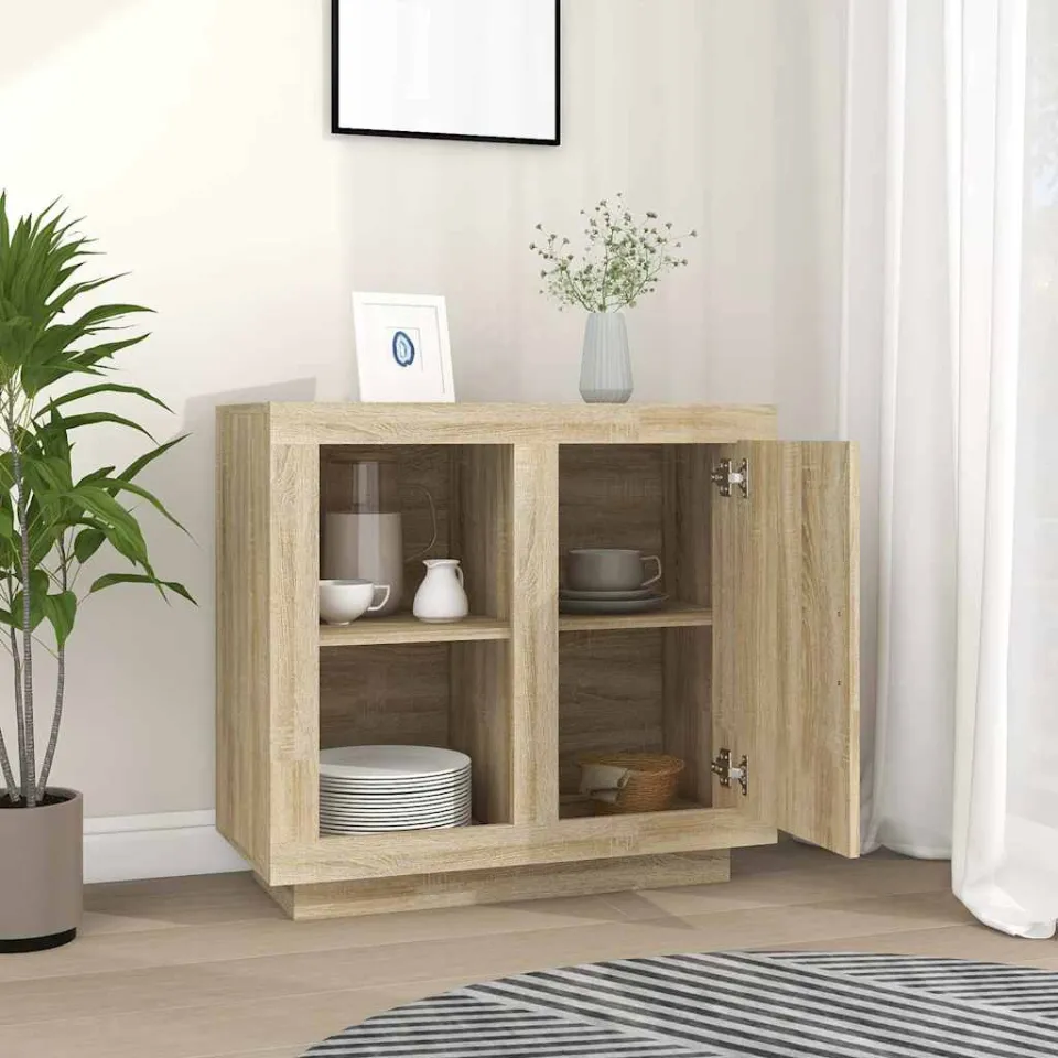 vidaXL Dressoir 80x40x75 cm sonoma eikenkleurig, foto 2