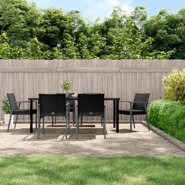 vidaXL 7-delige Tuinset met kussens poly rattan en staal, foto 2