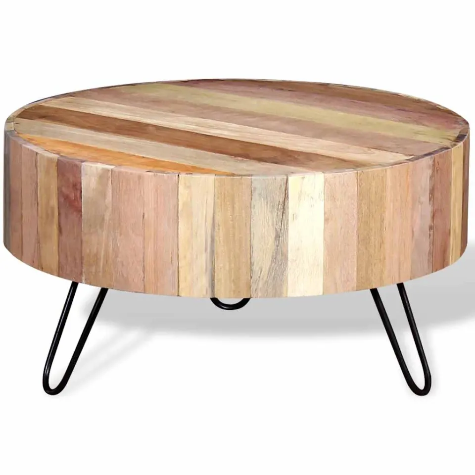 vidaXL Salontafel massief gerecycled hout beige, foto 4