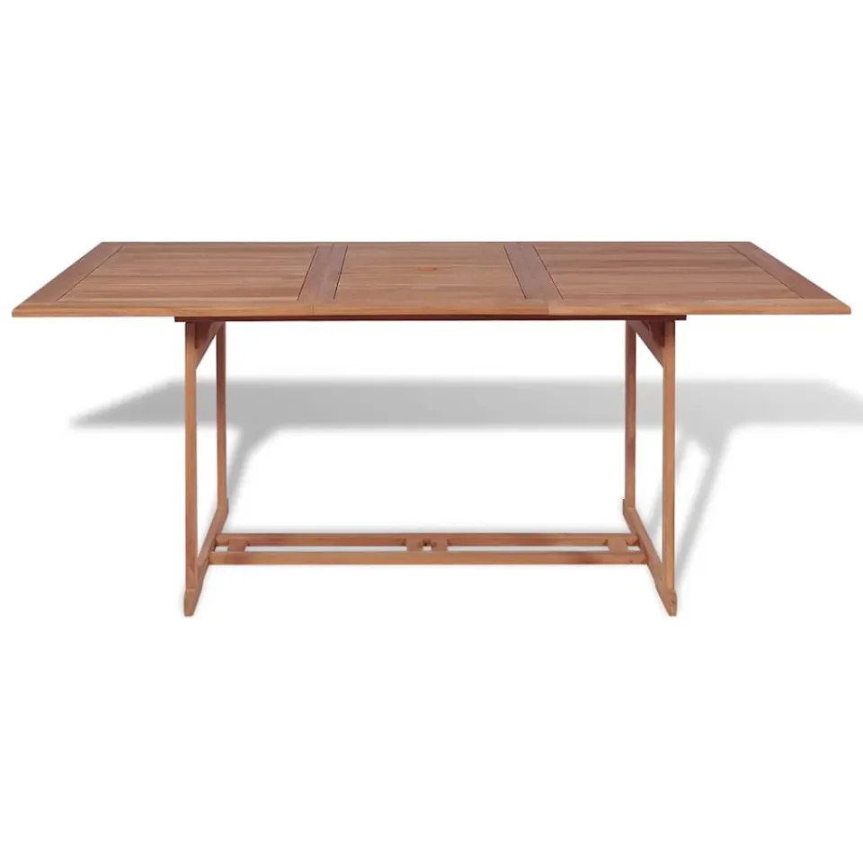 vidaXL Tuintafel 180x90x75 cm massief teakhout bruin, foto 2