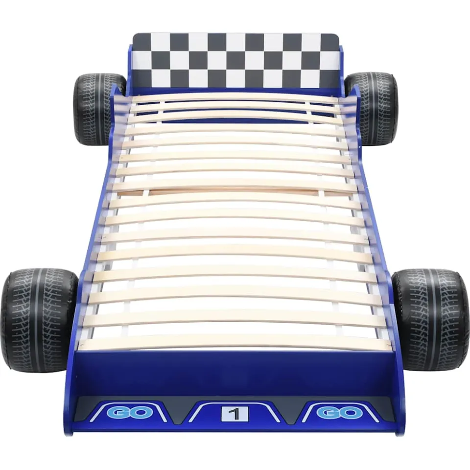 vidaXL Kinderbed raceauto blauw 90x200 cm, foto 3