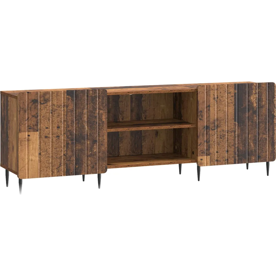 vidaXL TV-kast Oud hout 150 x 31 x 52 cm Bewerkt hout bruin, foto 3
