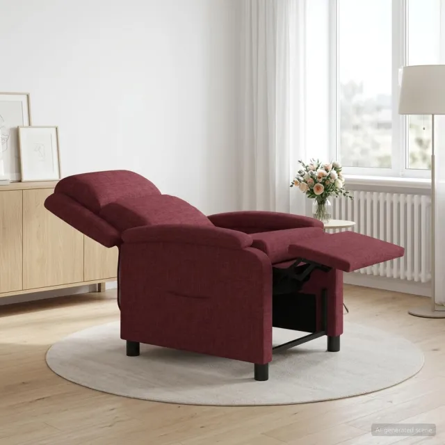 vidaXL Relaxfauteuil Wijnrood Stof