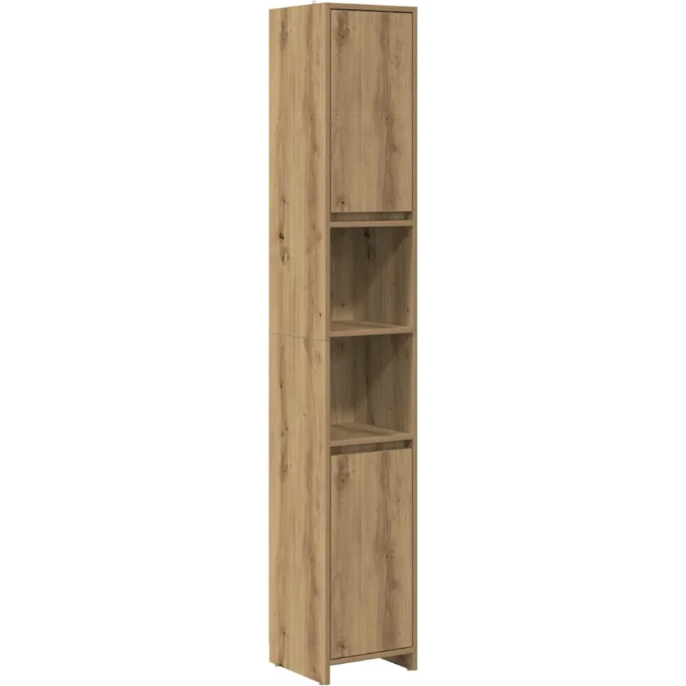 vidaXL 3-delige Badkamermeubelset bewerkt hout artisanaal eikenkleur, foto 3