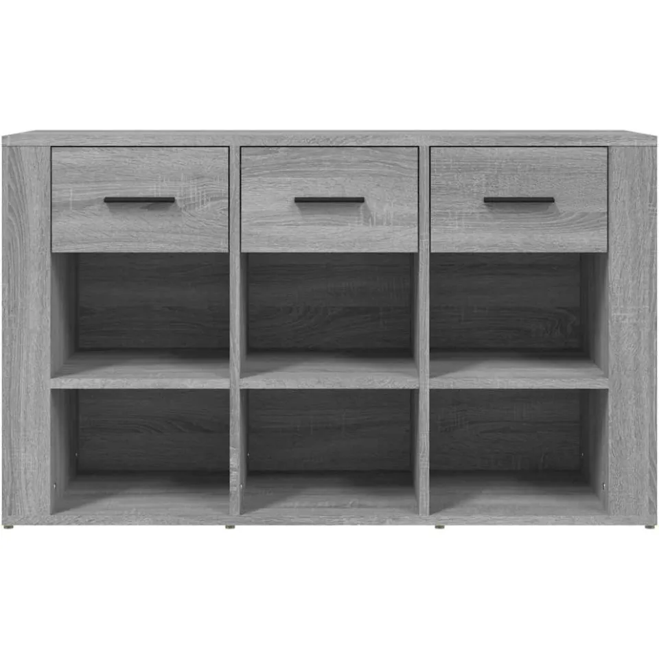 vidaXL Dressoir 100x30x59,5 cm bewerkt hout grijs sonoma eikenkleurig, foto 3