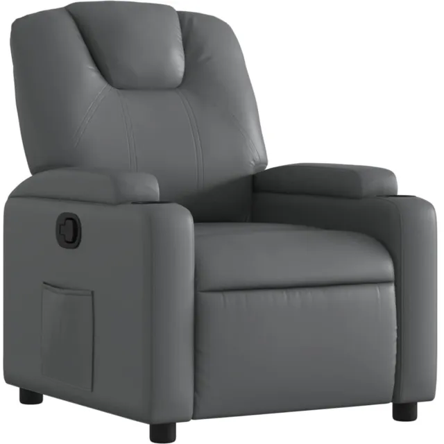 vidaXL Relaxfauteuil - grijs - kunstleer