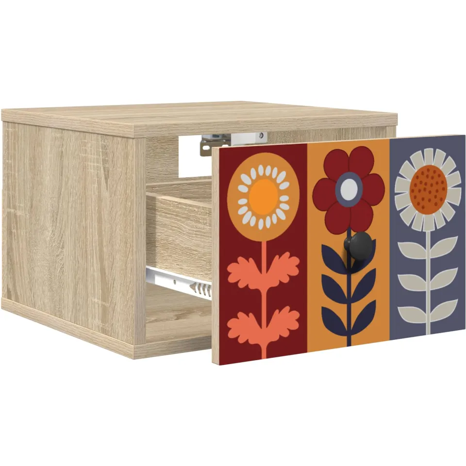 vidaXL Wandkastje ESSEN 2 st Sonoma Eiken 36 x 33 x 25 cm Bewerkt hout, foto 4